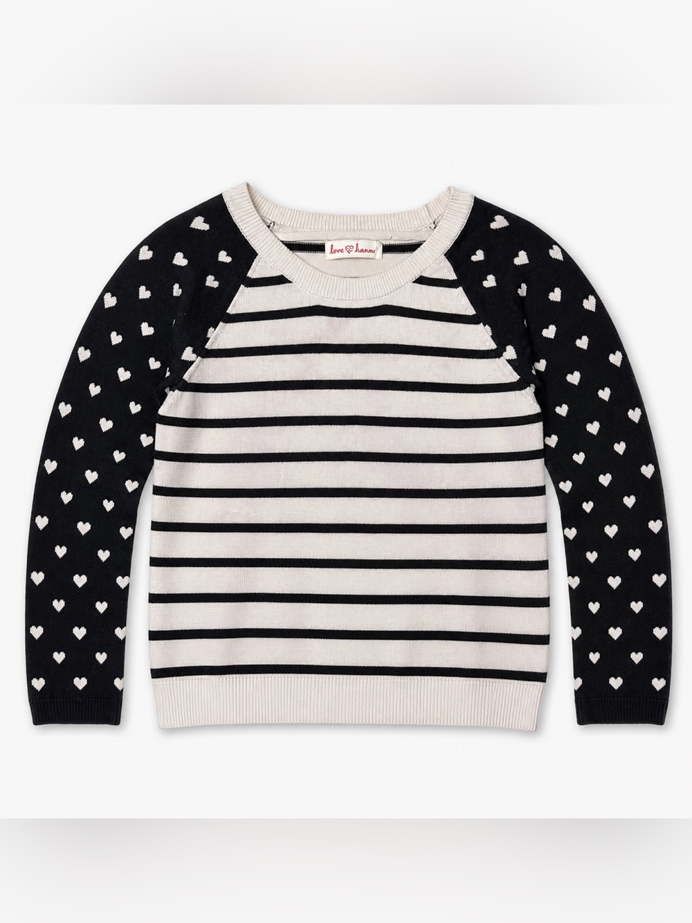 Hanna Andersson Love Hanna Hearts and Stripes Sweater